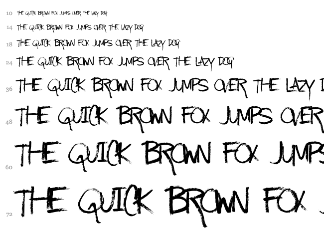 Kinda Messy font waterfall
